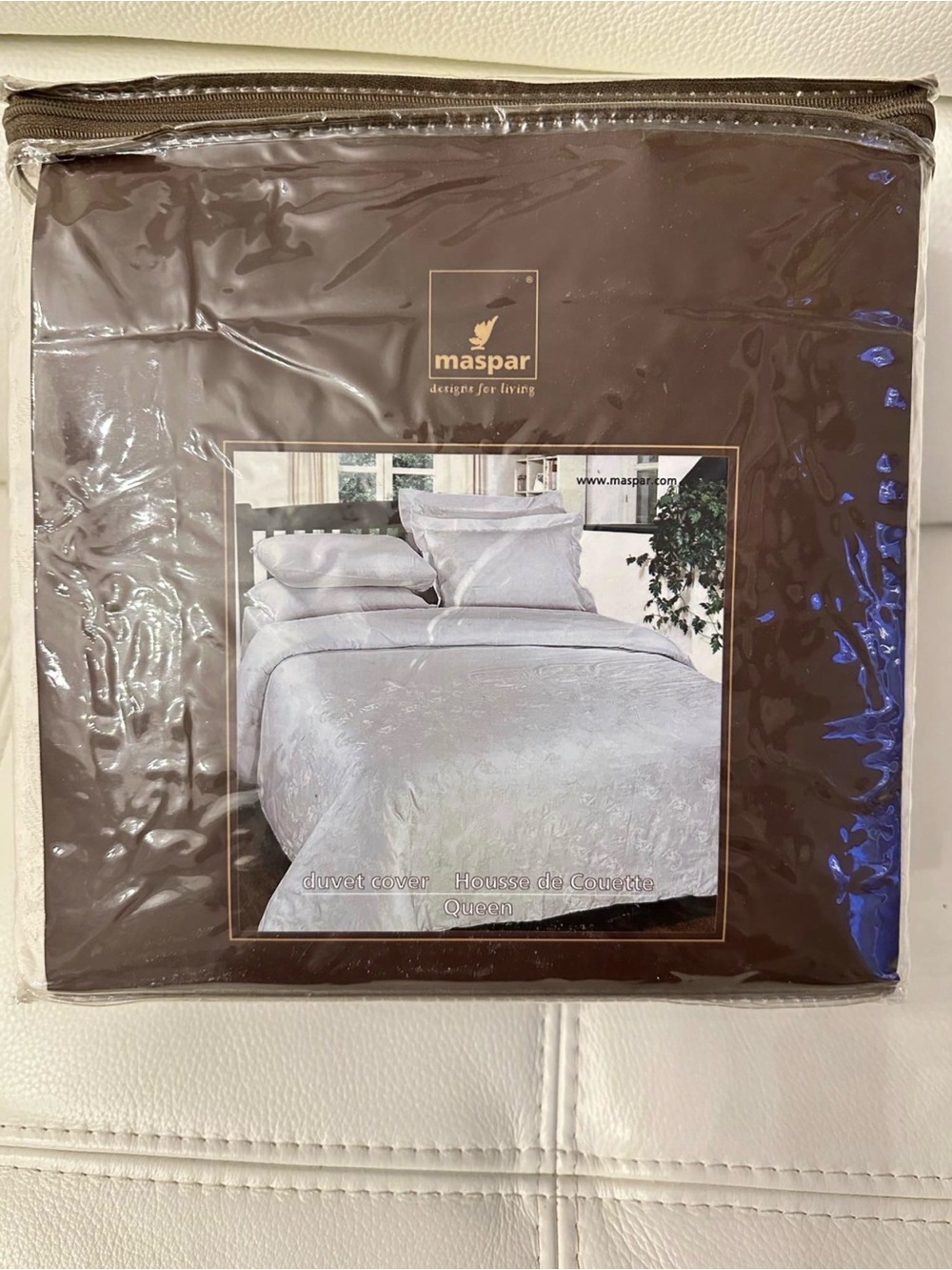 Maspar Vintage Collection White Queen Duvet Cover Set Embroidered